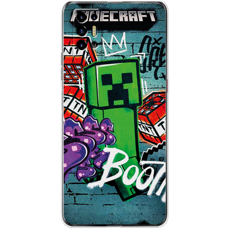 Чехол BoxFace Tecno POVA 2 Minecraft Graffiti