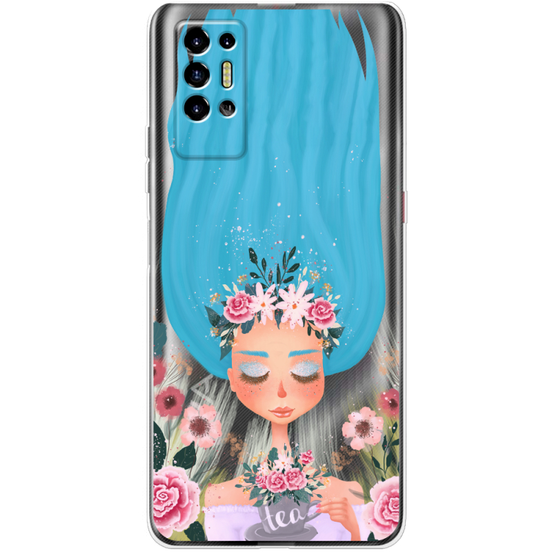 Прозрачный чехол BoxFace Tecno POVA 2 Blue Hair