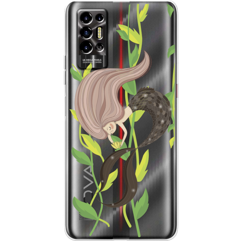 Прозрачный чехол BoxFace Tecno POVA 2 Cute Mermaid