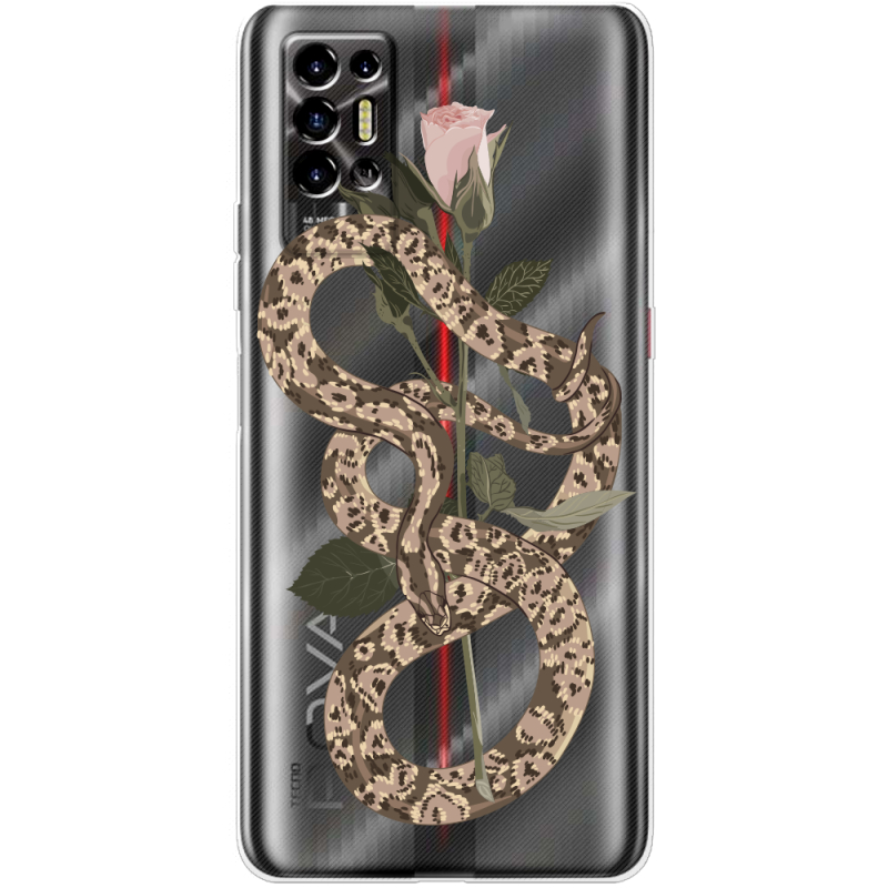 Прозрачный чехол BoxFace Tecno POVA 2 Glamor Snake