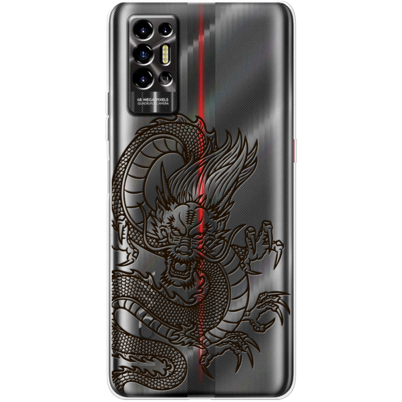 Прозрачный чехол BoxFace Tecno POVA 2 Chinese Dragon