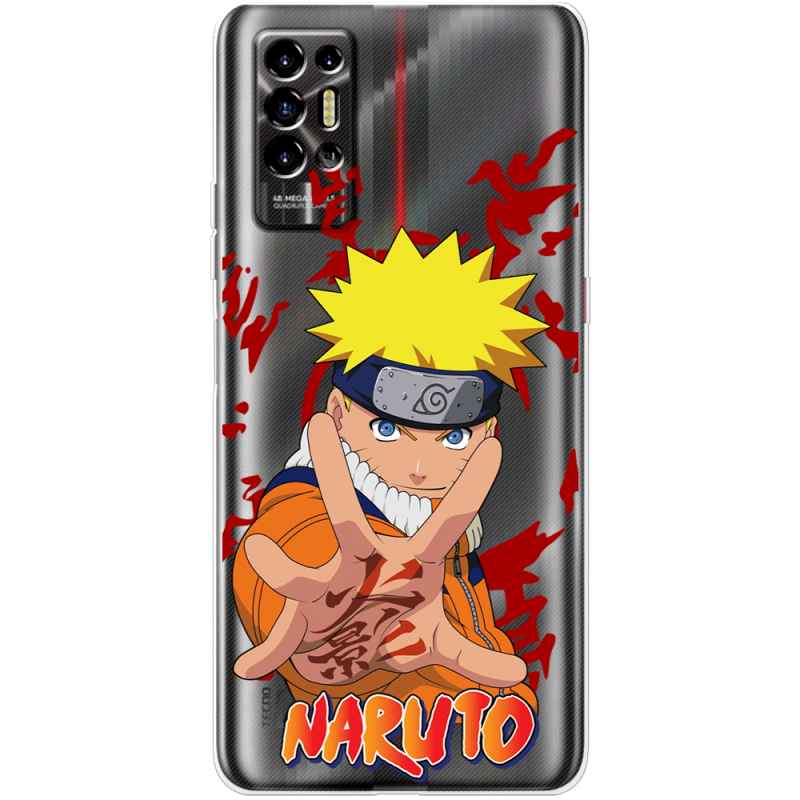 Прозрачный чехол BoxFace Tecno POVA 2 Naruto