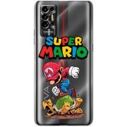 Прозрачный чехол BoxFace Tecno POVA 2 Super Mario