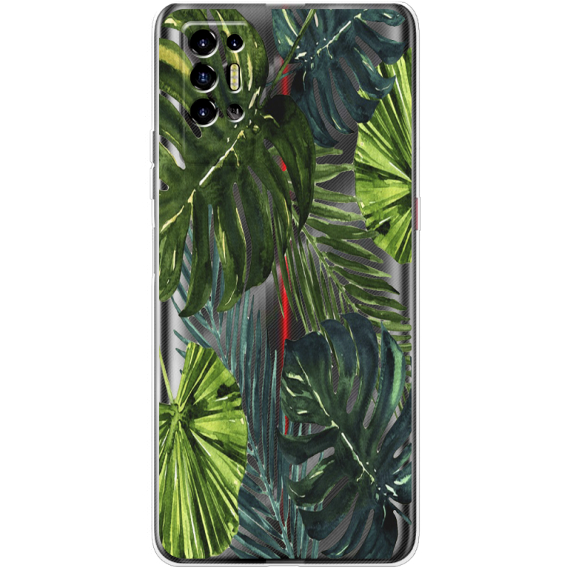 Прозрачный чехол BoxFace Tecno POVA 2 Palm Tree