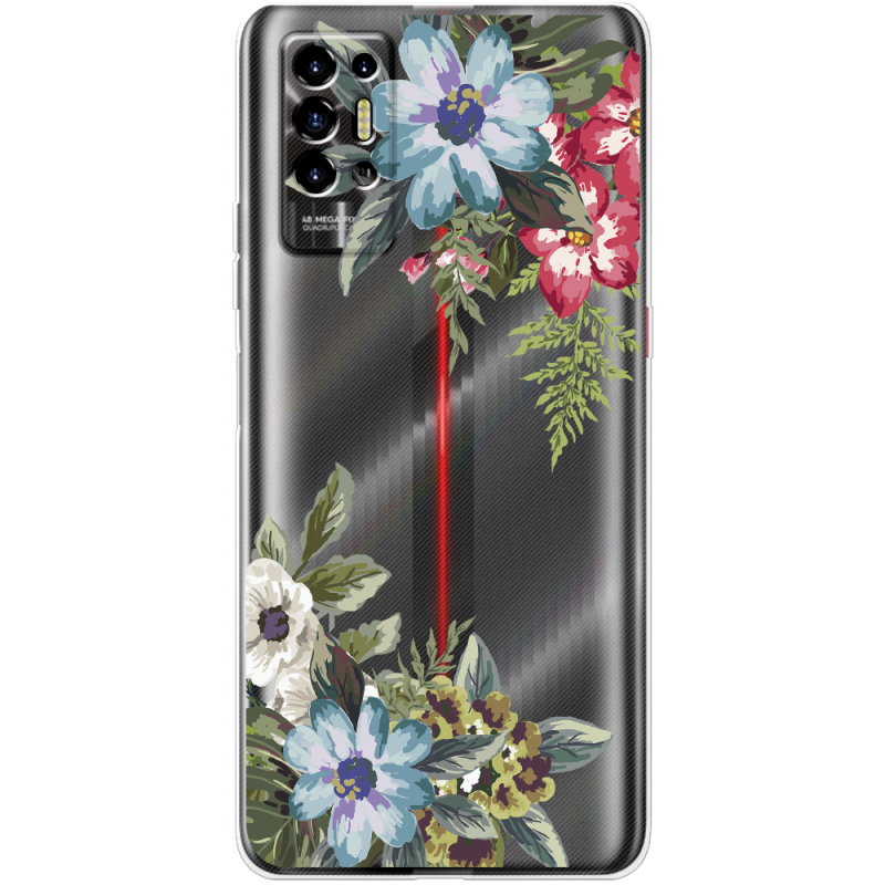 Прозрачный чехол BoxFace Tecno POVA 2 Floral