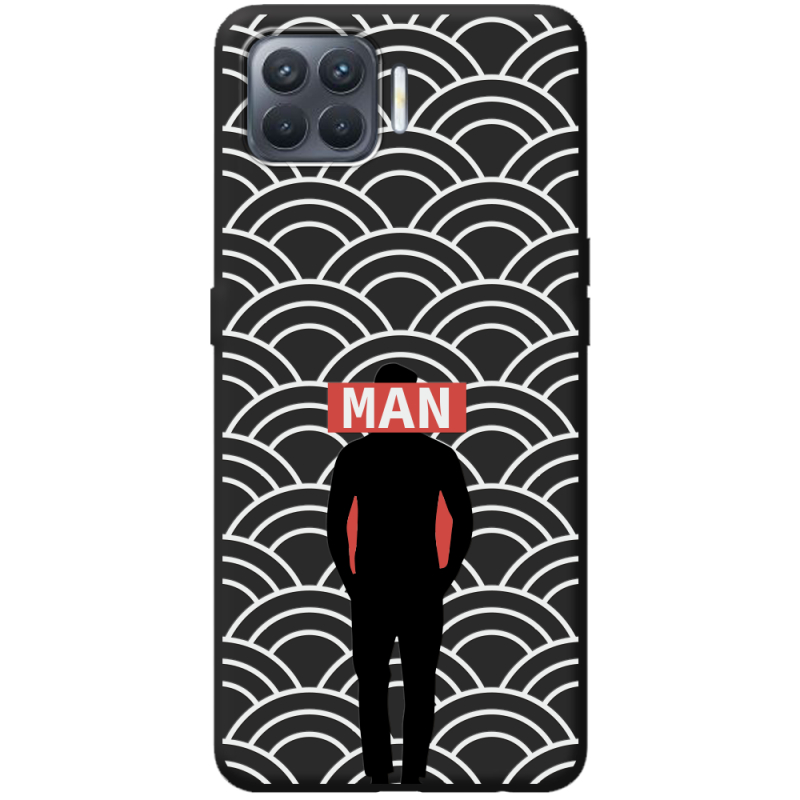 Черный чехол BoxFace OPPO Reno4 Lite Man Pattern