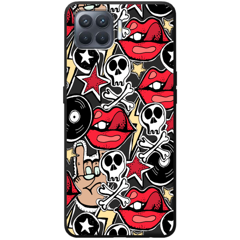 Черный чехол BoxFace OPPO Reno4 Lite Rock Graffiti