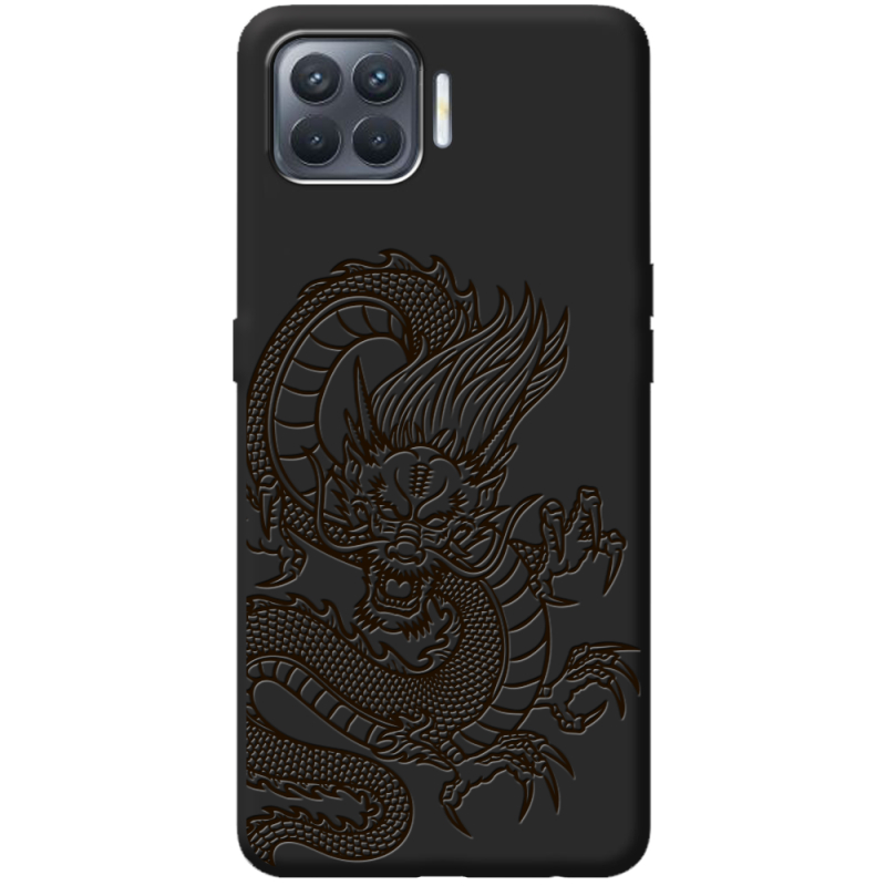 Черный чехол BoxFace OPPO Reno4 Lite Chinese Dragon