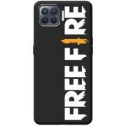 Черный чехол BoxFace OPPO Reno4 Lite Free Fire White Logo