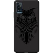 Черный чехол BoxFace ZTE Blade A71 Owl