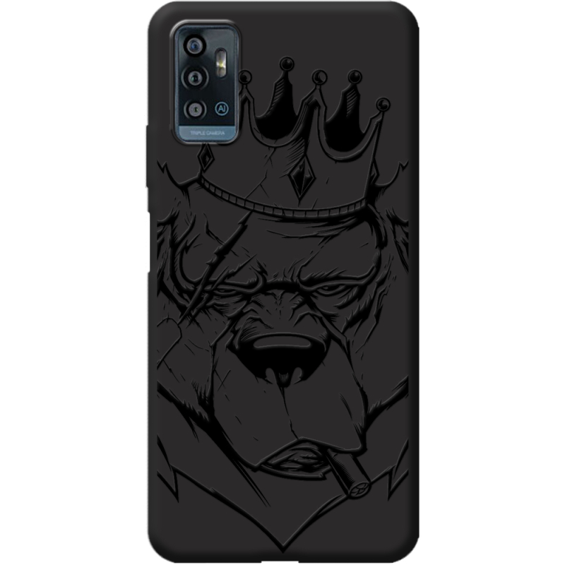 Черный чехол BoxFace ZTE Blade A71 Bear King