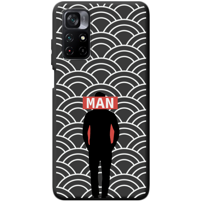 Черный чехол BoxFace Poco M4 Pro 5G Man Pattern