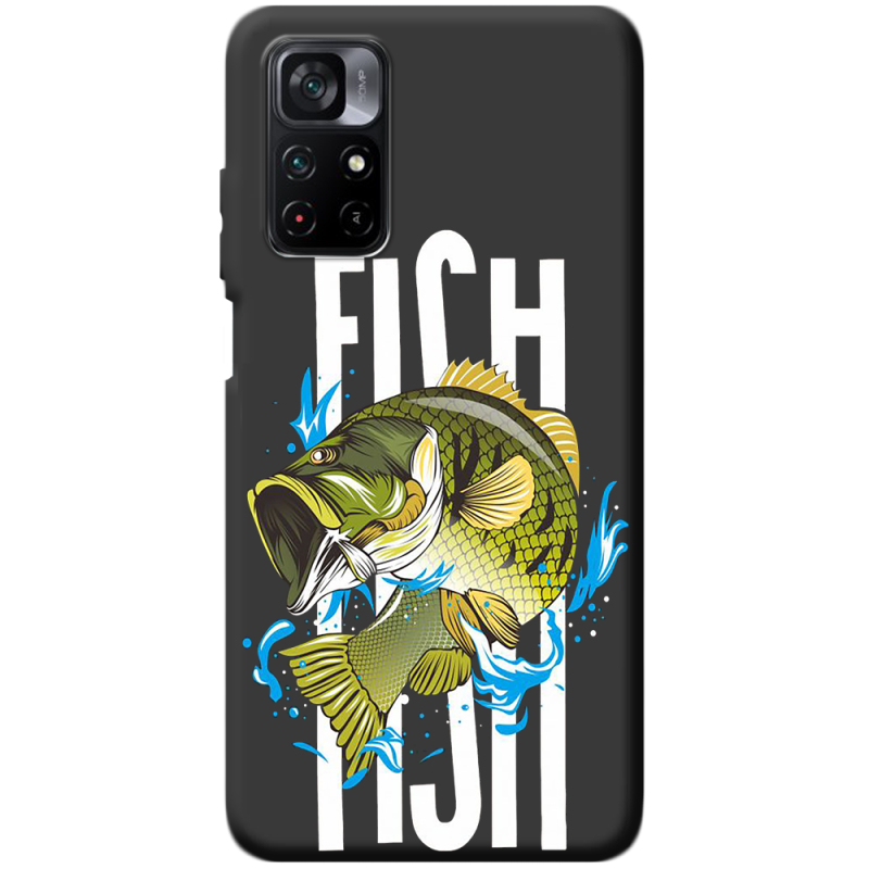Черный чехол BoxFace Poco M4 Pro 5G Fish