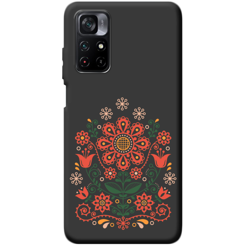 Черный чехол BoxFace Poco M4 Pro 5G Ukrainian Ornament