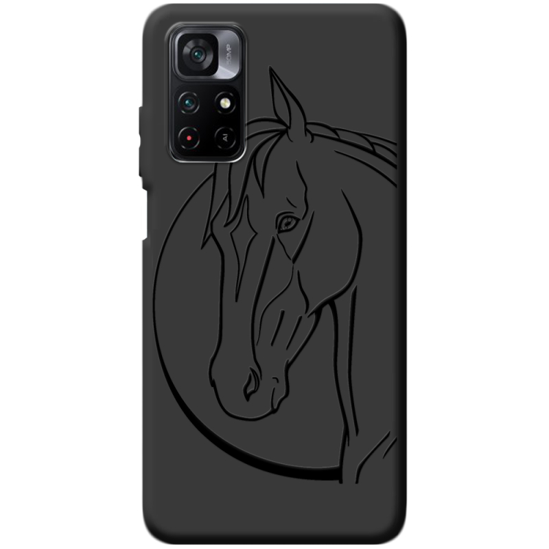 Черный чехол BoxFace Poco M4 Pro 5G Horse