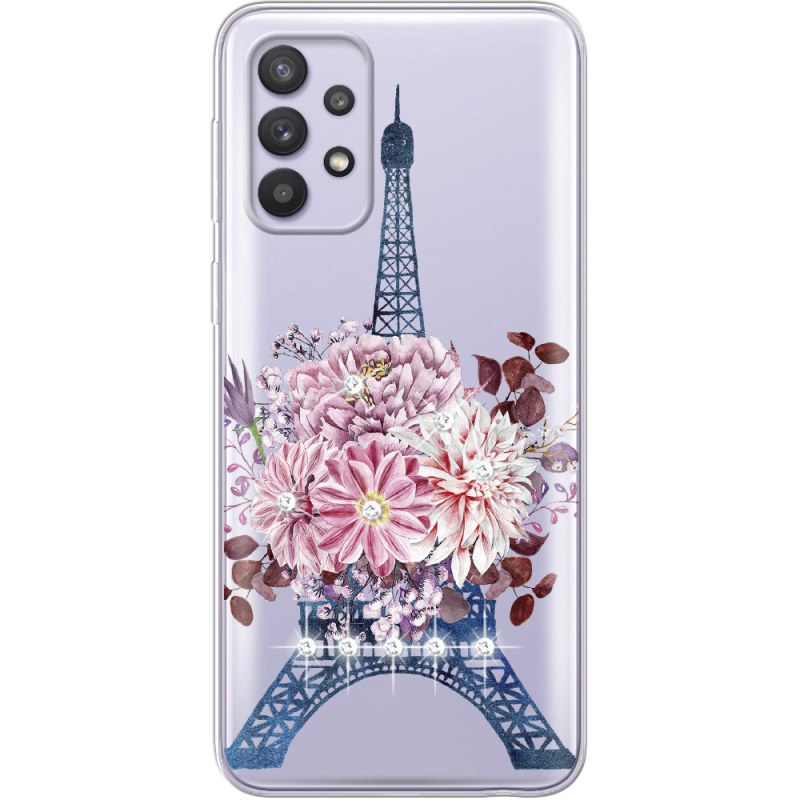 Чехол со стразами Samsung Galaxy A33 (A336) Eiffel Tower