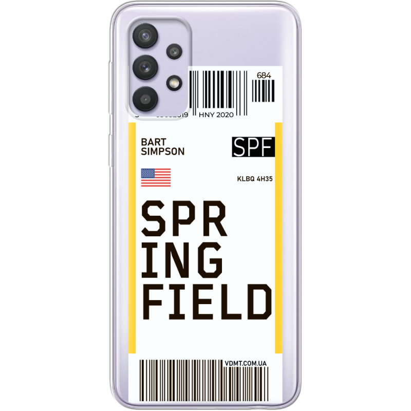 Прозрачный чехол BoxFace Samsung Galaxy A33 (A336) Ticket Springfield