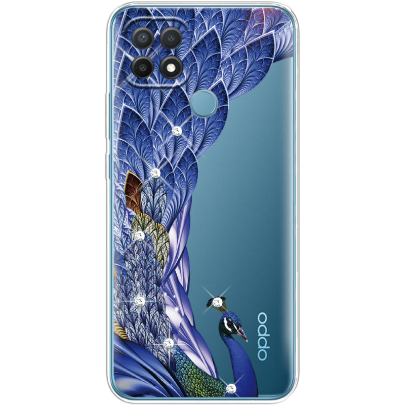 Чехол BoxFace со стразами BoxFace OPPO A15/A15s Peafowl