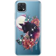 Чехол BoxFace со стразами BoxFace OPPO A15/A15s Cat in Flowers