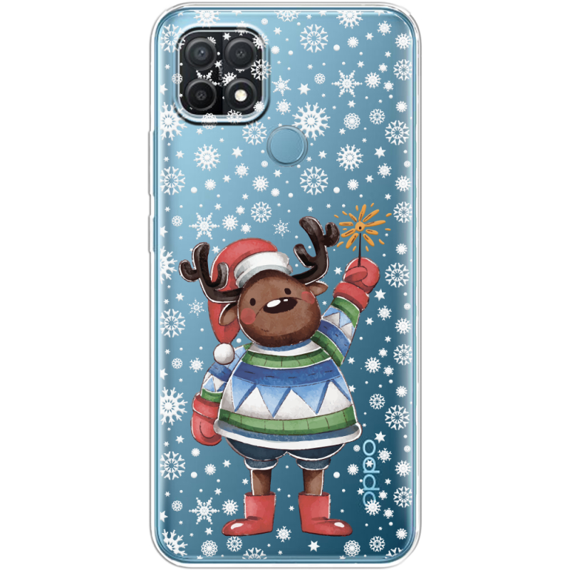 Прозрачный чехол BoxFace OPPO A15/A15s Christmas Deer with Snow