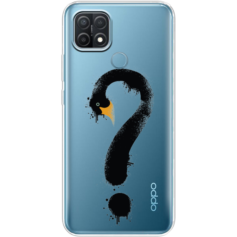 Прозрачный чехол BoxFace OPPO A15/A15s Swan question