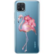Прозрачный чехол BoxFace OPPO A15/A15s Floral Flamingo