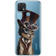 Прозрачный чехол BoxFace OPPO A15/A15s Steampunk Cat