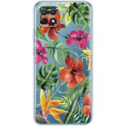 Прозрачный чехол BoxFace OPPO A15/A15s Tropical Flowers