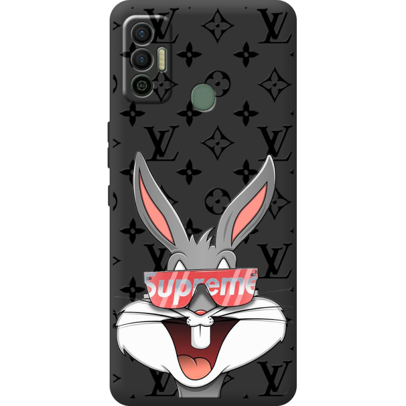 Черный чехол BoxFace Tecno Spark 7 looney bunny