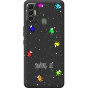 Черный чехол BoxFace Tecno Spark 7 Among Us Invisible