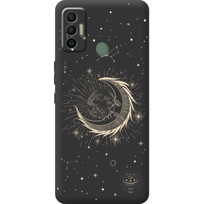 Черный чехол BoxFace Tecno Spark 7 Moon