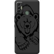 Черный чехол BoxFace Tecno Spark 7 Grizzly Bear