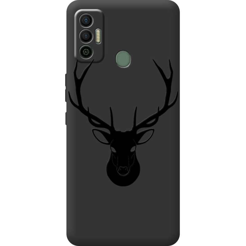 Черный чехол BoxFace Tecno Spark 7 Deer