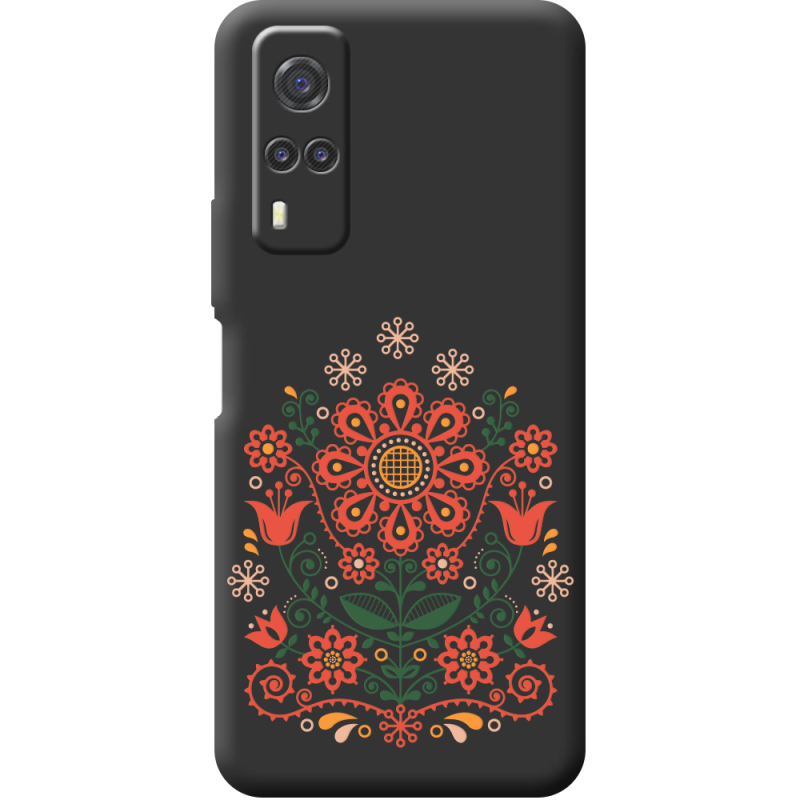 Черный чехол BoxFace Vivo Y31 Ukrainian Ornament