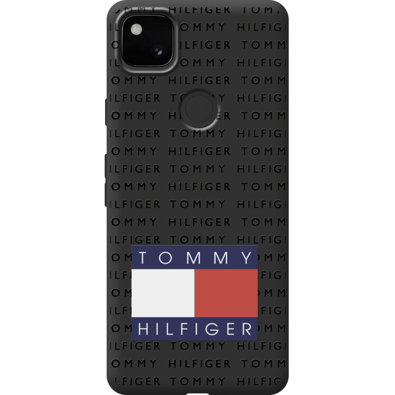 Черный чехол BoxFace Google Pixel 4a Tommy Print