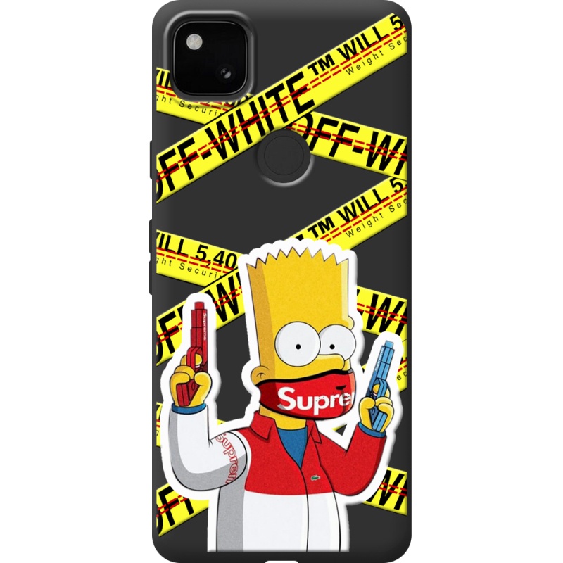 Черный чехол BoxFace Google Pixel 4a White Bart