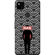 Черный чехол BoxFace Google Pixel 4a Man Pattern