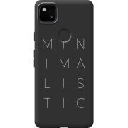 Черный чехол BoxFace Google Pixel 4a Minimalistic