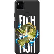 Черный чехол BoxFace Google Pixel 4a Fish