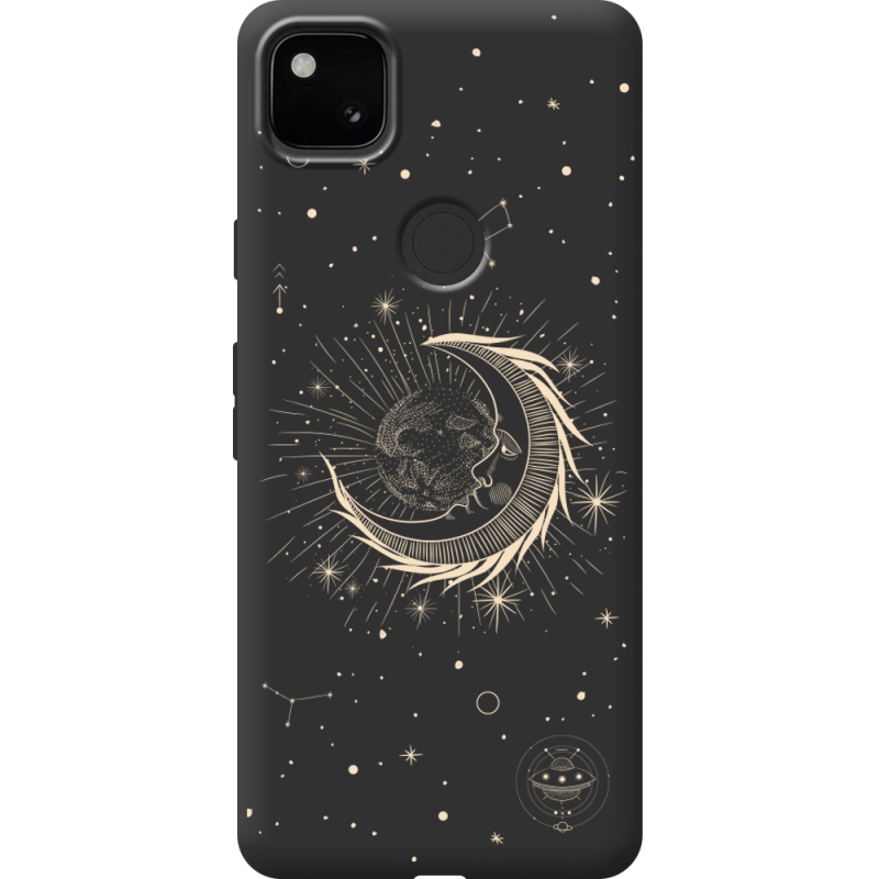 Черный чехол BoxFace Google Pixel 4a Moon