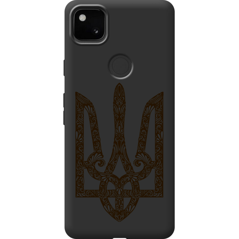 Черный чехол BoxFace Google Pixel 4a Ukrainian Trident