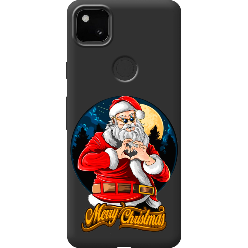 Черный чехол BoxFace Google Pixel 4a Cool Santa