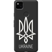 Черный чехол BoxFace Google Pixel 4a Тризуб монограмма ukraine