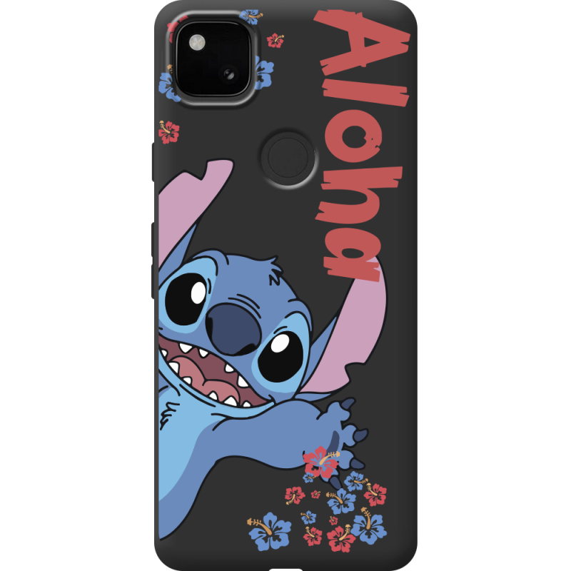 Черный чехол BoxFace Google Pixel 4a Гавайський друг Stich