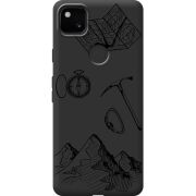 Черный чехол BoxFace Google Pixel 4a Mountains