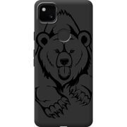 Черный чехол BoxFace Google Pixel 4a Grizzly Bear