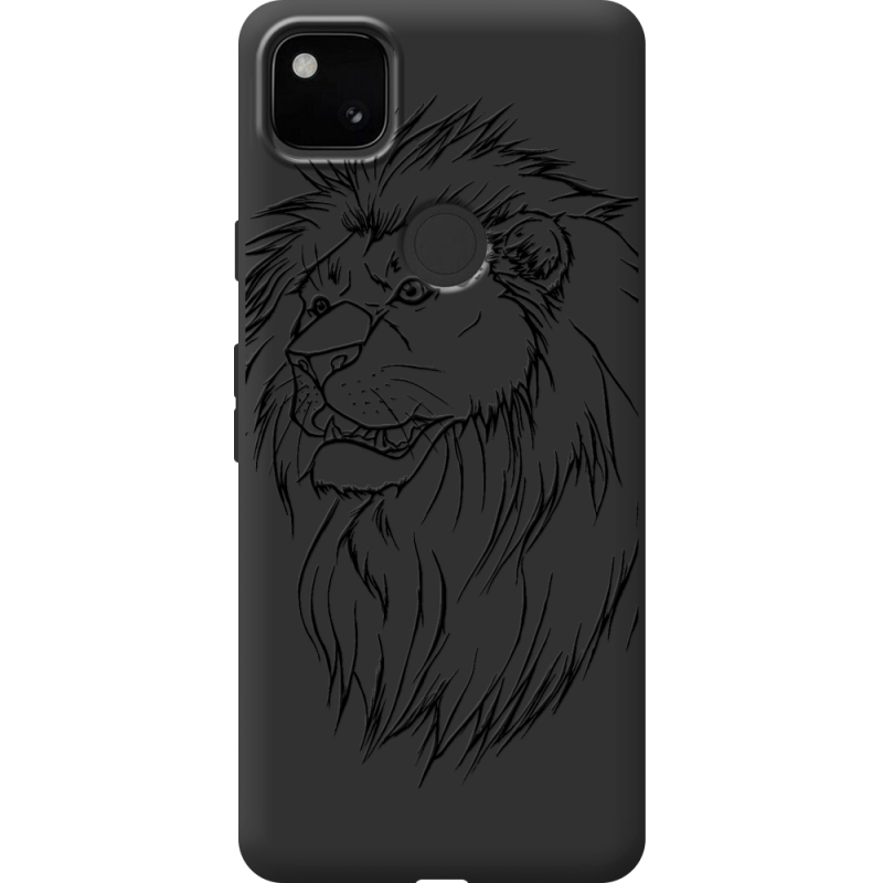 Черный чехол BoxFace Google Pixel 4a Lion