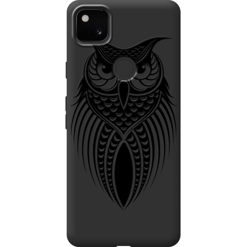 Черный чехол BoxFace Google Pixel 4a Owl