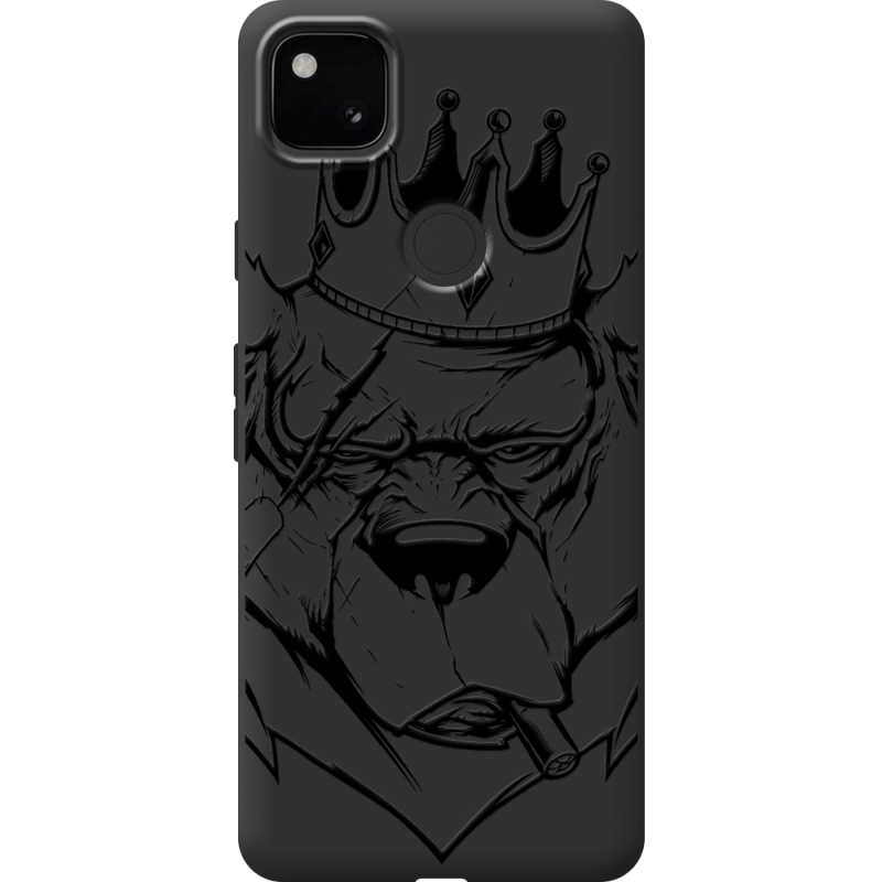 Черный чехол BoxFace Google Pixel 4a Bear King