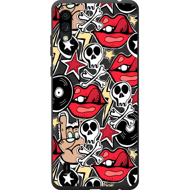 Черный чехол BoxFace ZTE Blade A5 2020 Rock Graffiti